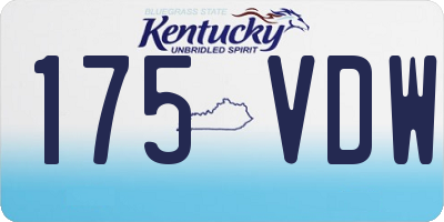 KY license plate 175VDW