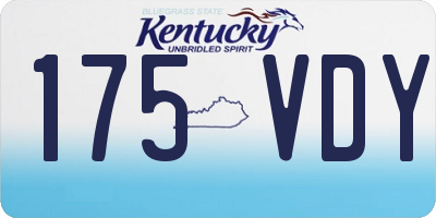 KY license plate 175VDY