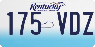 KY license plate 175VDZ
