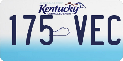 KY license plate 175VEC