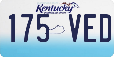 KY license plate 175VED