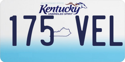 KY license plate 175VEL