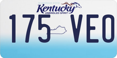 KY license plate 175VEO