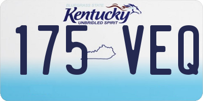 KY license plate 175VEQ