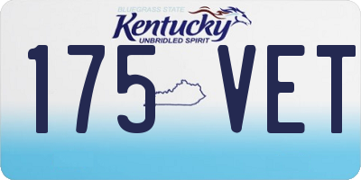 KY license plate 175VET
