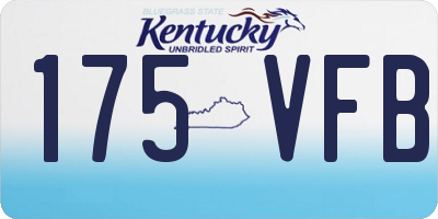 KY license plate 175VFB