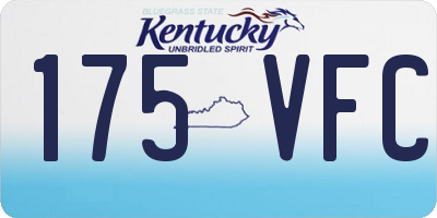 KY license plate 175VFC