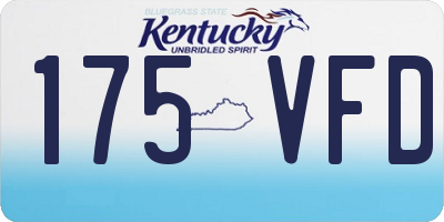 KY license plate 175VFD