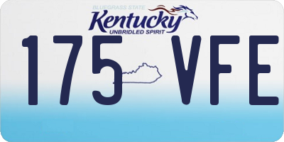 KY license plate 175VFE