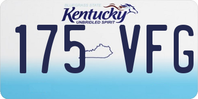 KY license plate 175VFG