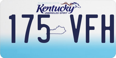KY license plate 175VFH