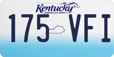 KY license plate 175VFI