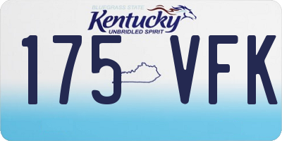 KY license plate 175VFK