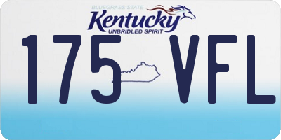 KY license plate 175VFL