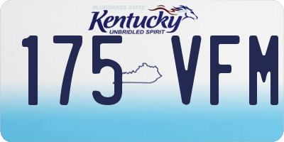 KY license plate 175VFM