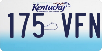 KY license plate 175VFN