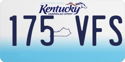 KY license plate 175VFS