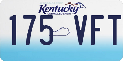 KY license plate 175VFT