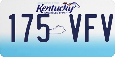 KY license plate 175VFV