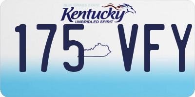 KY license plate 175VFY