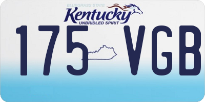 KY license plate 175VGB