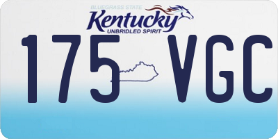 KY license plate 175VGC