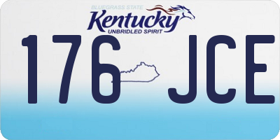 KY license plate 176JCE