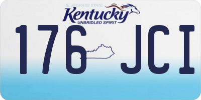 KY license plate 176JCI