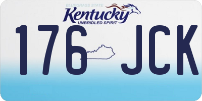 KY license plate 176JCK