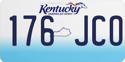 KY license plate 176JCO