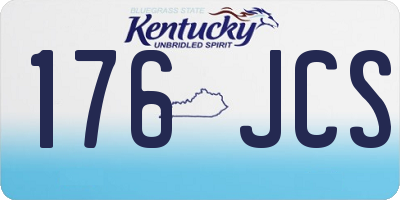 KY license plate 176JCS