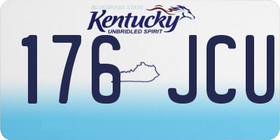 KY license plate 176JCU