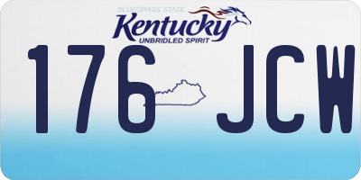 KY license plate 176JCW