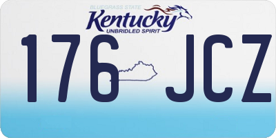 KY license plate 176JCZ