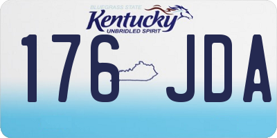 KY license plate 176JDA