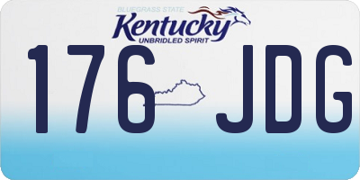 KY license plate 176JDG
