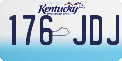 KY license plate 176JDJ