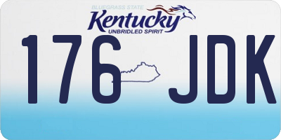 KY license plate 176JDK