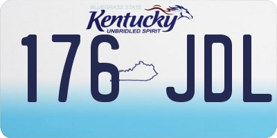 KY license plate 176JDL