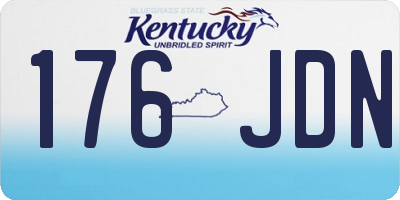 KY license plate 176JDN