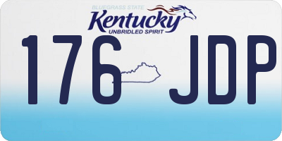 KY license plate 176JDP
