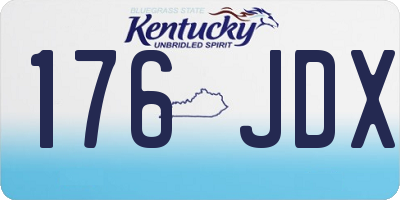 KY license plate 176JDX