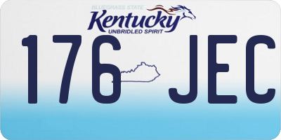 KY license plate 176JEC