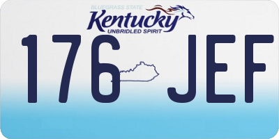 KY license plate 176JEF