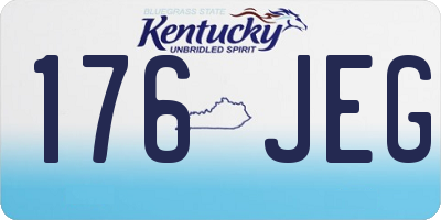 KY license plate 176JEG