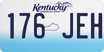 KY license plate 176JEH