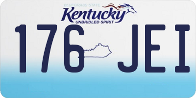 KY license plate 176JEI