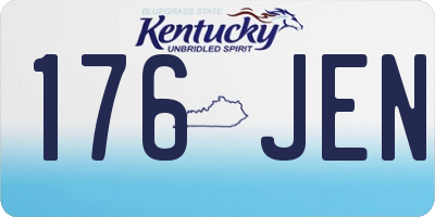 KY license plate 176JEN