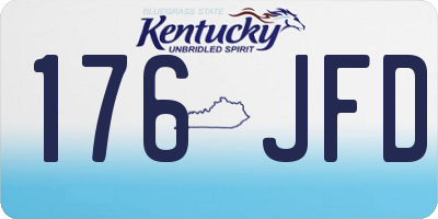 KY license plate 176JFD