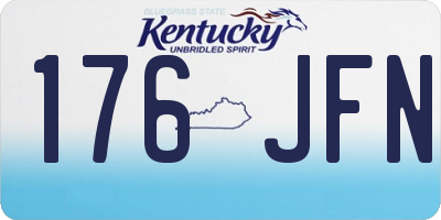 KY license plate 176JFN